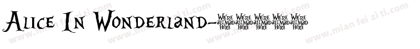 Alice In Wonderland字体转换